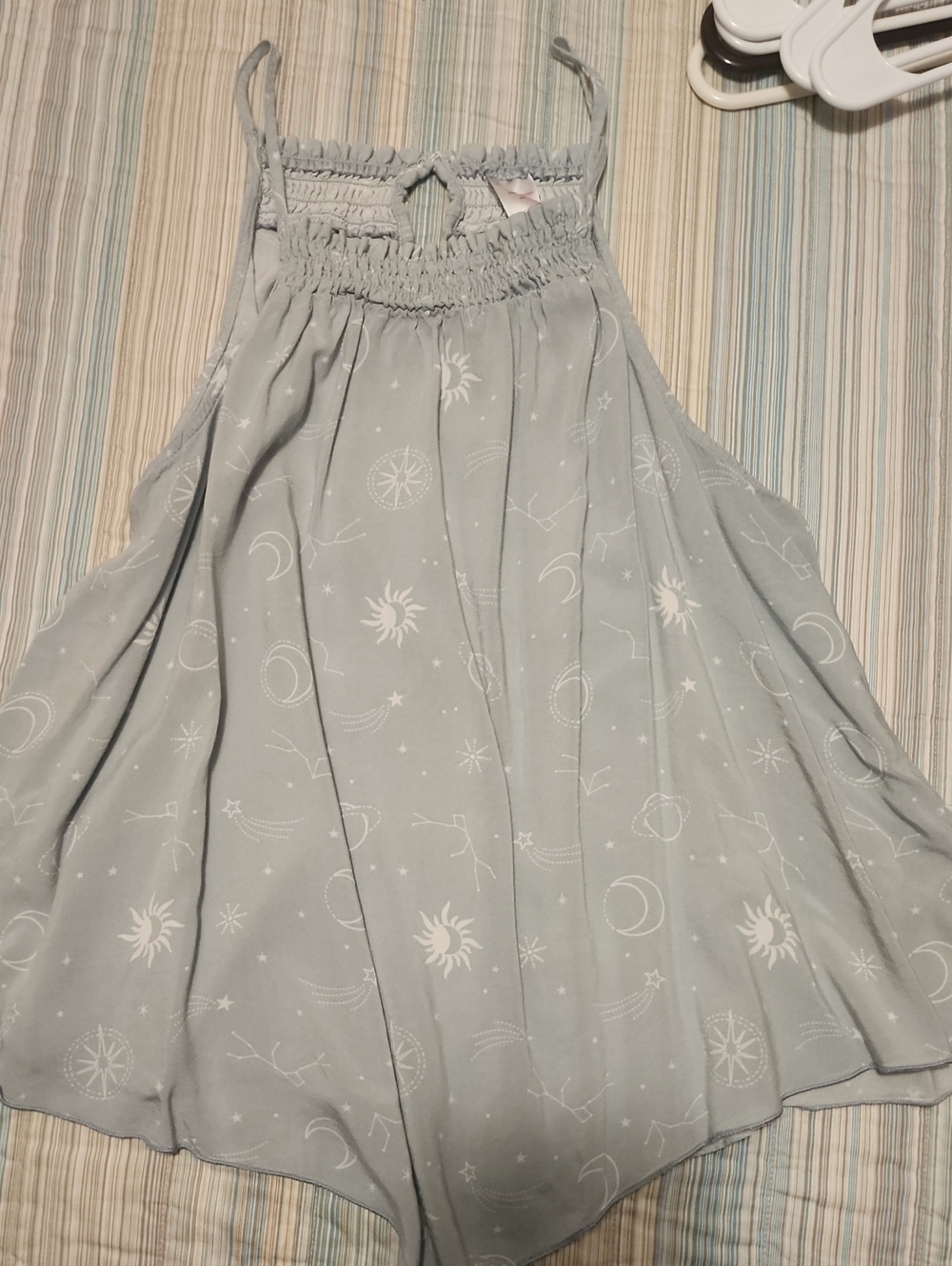 Women's Light Sage Celestial Print Skirt